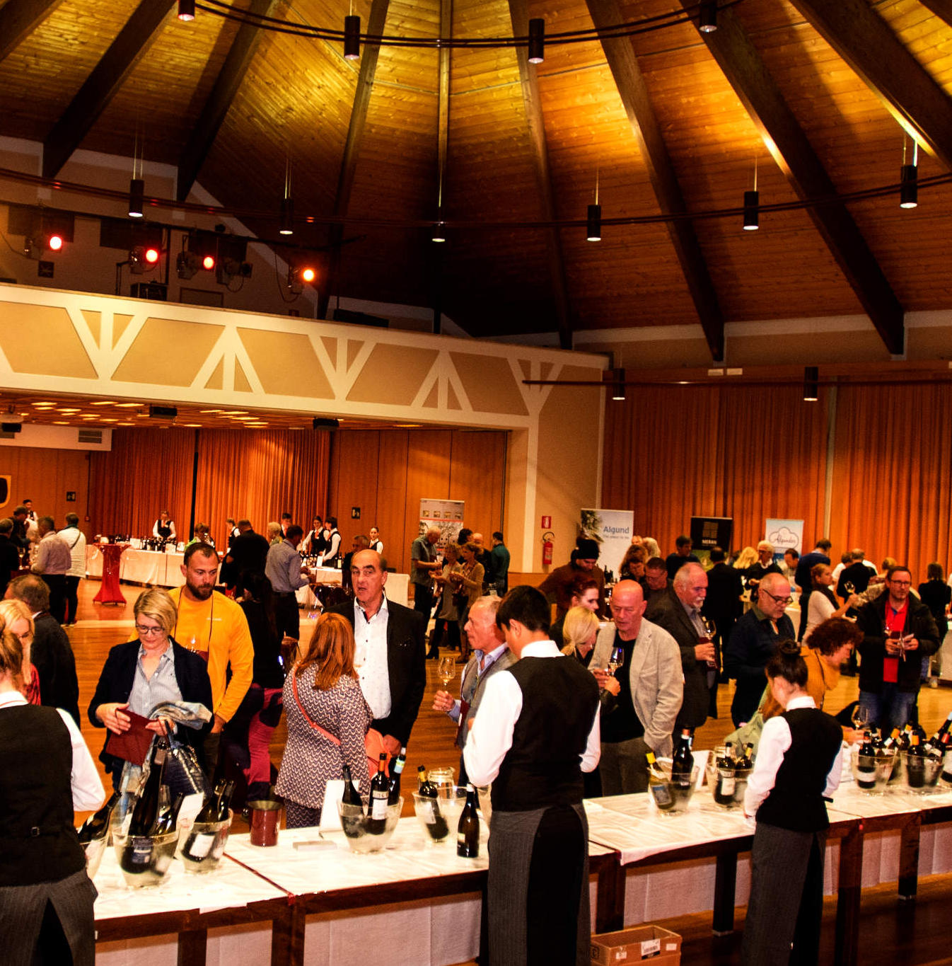 Un calice di vino rosato alla luce, in una serata di degustazione